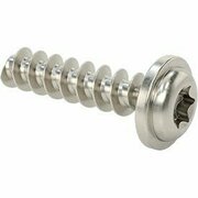 BSC PREFERRED Thread-Forming Screws for Thin Plastic Stainless Steel Round Head M2.5 Size 10 mm Long, 50PK 96817A416